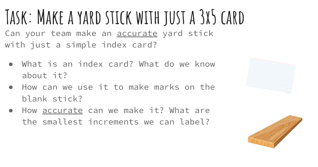 Making A Yardstick